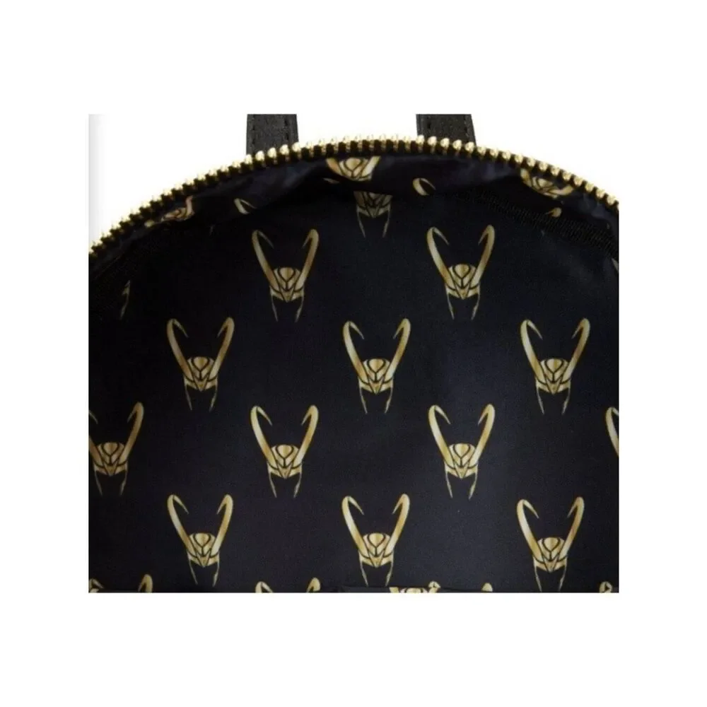 Loungefly X Marvel Shine Loki Mini Backpack Master of Mischief NWT